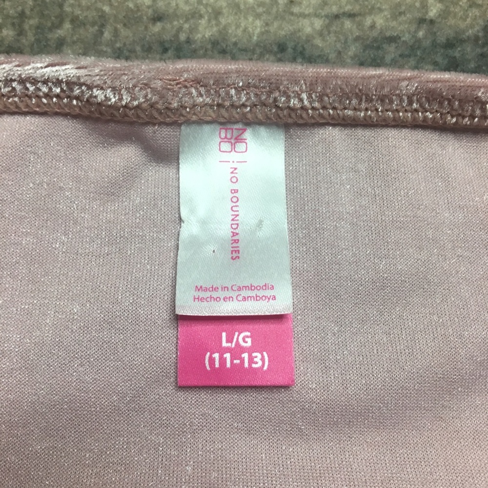 No Boundaries Tank Top Blush Faux Velvet Size L - Picture 5 of 7